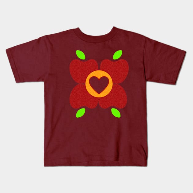 I Heart Fruit Flower Kids T-Shirt by TeachUrb